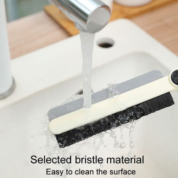 Household Multifunctional Crevice Brush Bathroom Long Handled Groove Cleaning Brush (White) - Image 8