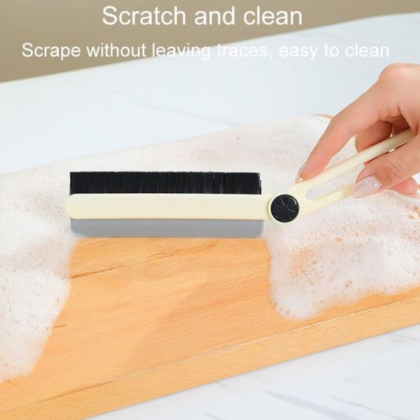 Household Multifunctional Crevice Brush Bathroom Long Handled Groove Cleaning Brush (White) - Image 9