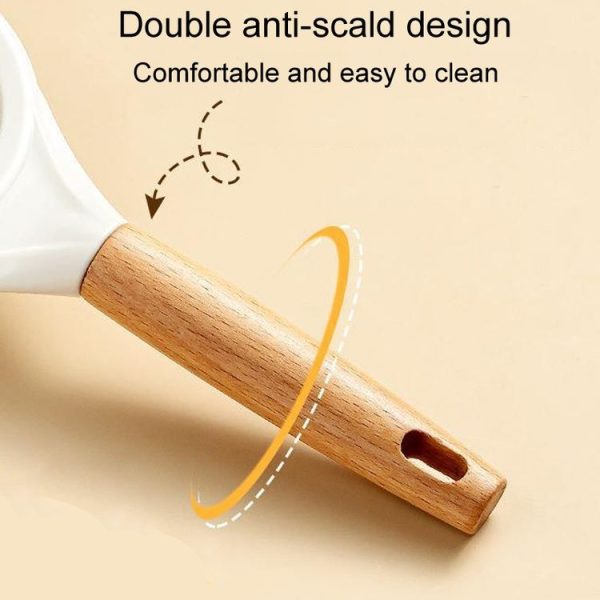 Household Stainless Steel Flour Sifter Kitchen Baking Strainer, Style: Wooden Handle - Image 5