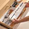 Drawer Fixed Retractable Storage Box With Divider Tableware Organizer, Style: Narrow Model - Image 6