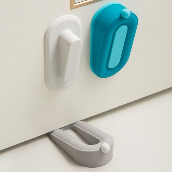 Household Hole-Free Fixed Doorstop Anti-Collision Donut Door Stopper (Blue) - Image 2