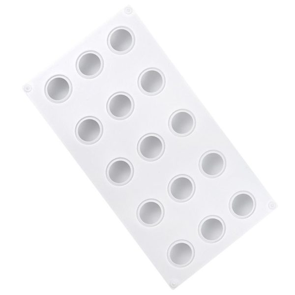 15 Grids Stereo Ball Silicone Moulds Ball Shape Ice Cream Mould (White) - Image 3
