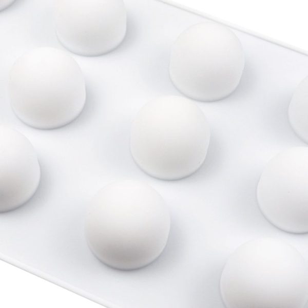 15 Grids Stereo Ball Silicone Moulds Ball Shape Ice Cream Mould (White) - Image 5