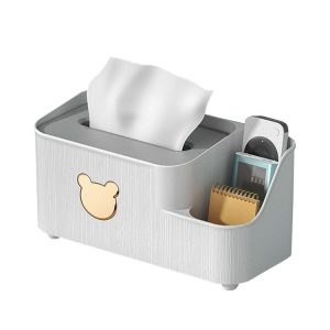 Drawing Paper Desktop Organizer Coffee Table Multifunctional Remote Control Storage Box, Color: White Small