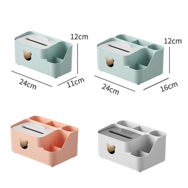 Drawing Paper Desktop Organizer Coffee Table Multifunctional Remote Control Storage Box, Color: White Small - Image 7