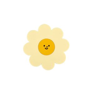 Sunflower Cute PVC Heat Insulation Mat Household High Temperature Resistant Table Pad, Style: Yellow Small