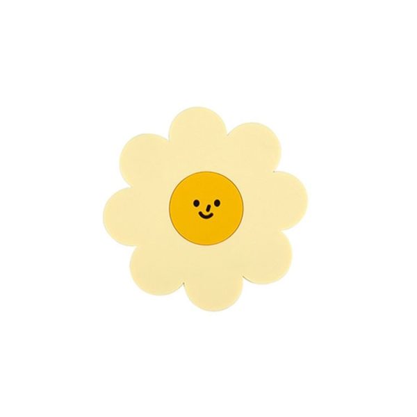 Sunflower Cute PVC Heat Insulation Mat Household High Temperature Resistant Table Pad, Style: Yellow Small