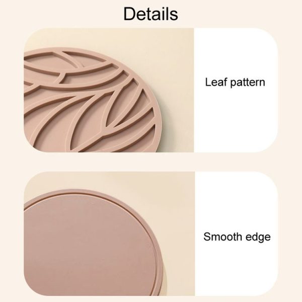 Household Round Heat Insulating Mats Kitchen High Temperature Resistant Silicone Pad, Color: Bowl Pad Brown - Image 10