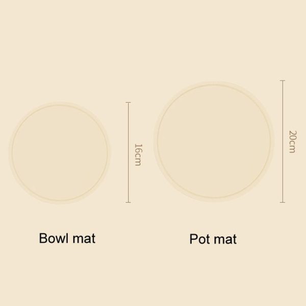 Household Round Heat Insulating Mats Kitchen High Temperature Resistant Silicone Pad, Color: Bowl Pad Brown - Image 3