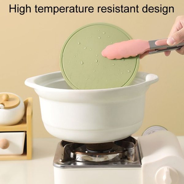 Household Round Heat Insulating Mats Kitchen High Temperature Resistant Silicone Pad, Color: Bowl Pad Brown - Image 4