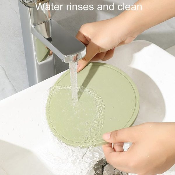Household Round Heat Insulating Mats Kitchen High Temperature Resistant Silicone Pad, Color: Bowl Pad Brown - Image 8
