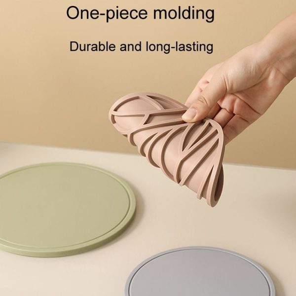 Household Round Heat Insulating Mats Kitchen High Temperature Resistant Silicone Pad, Color: Bowl Pad Brown - Image 9