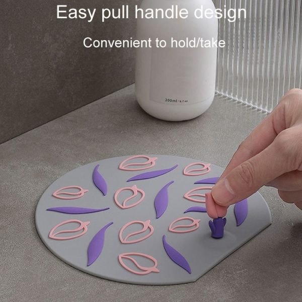 Kitchen Bathroom Anti Clogging Sink Floor Drain Cover Sewer Floor Drain Deodorizer (Plum Blossom) - Image 11