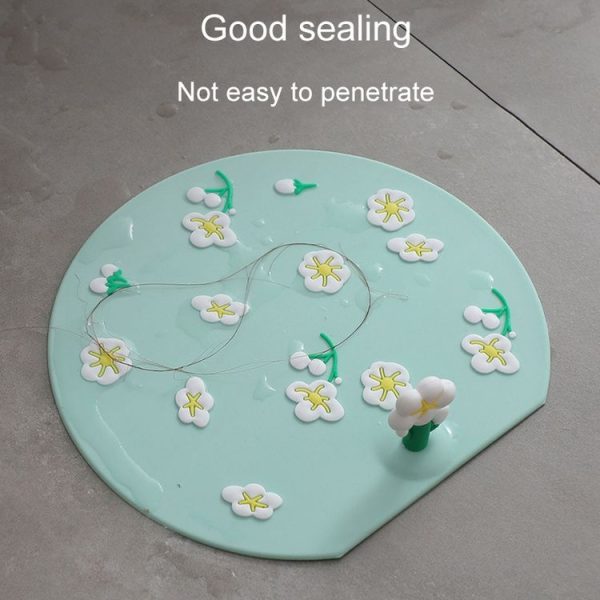 Kitchen Bathroom Anti Clogging Sink Floor Drain Cover Sewer Floor Drain Deodorizer (Plum Blossom) - Image 7