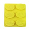 6 Grids Oarbone Bee Silicone Cake Mold Handmade Soap Pudding Mold (Yellow)