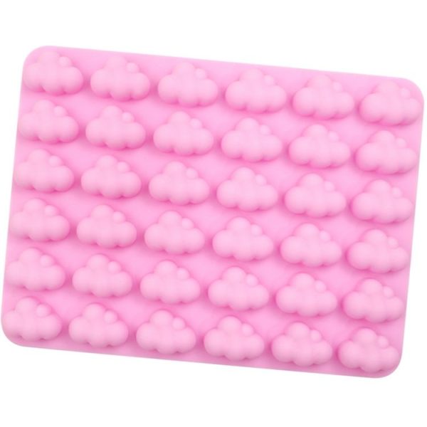 36 Grids Cloud Silicon Chocolate Model Cake Decoration Mold (Pink)