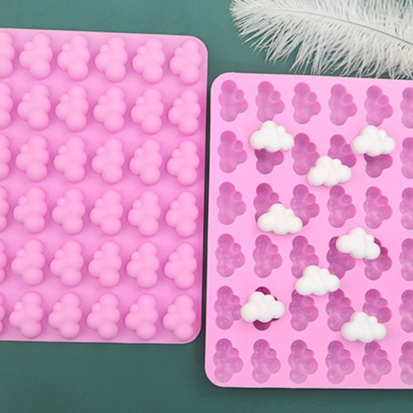 36 Grids Cloud Silicon Chocolate Model Cake Decoration Mold (Pink) - Image 2
