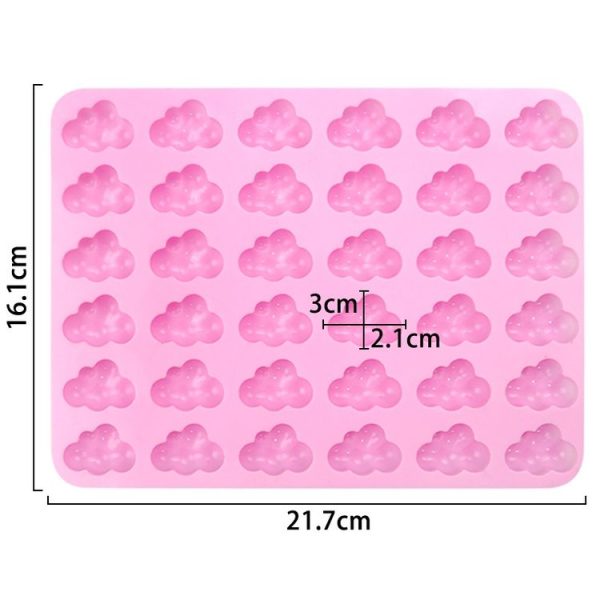 36 Grids Cloud Silicon Chocolate Model Cake Decoration Mold (Pink) - Image 6