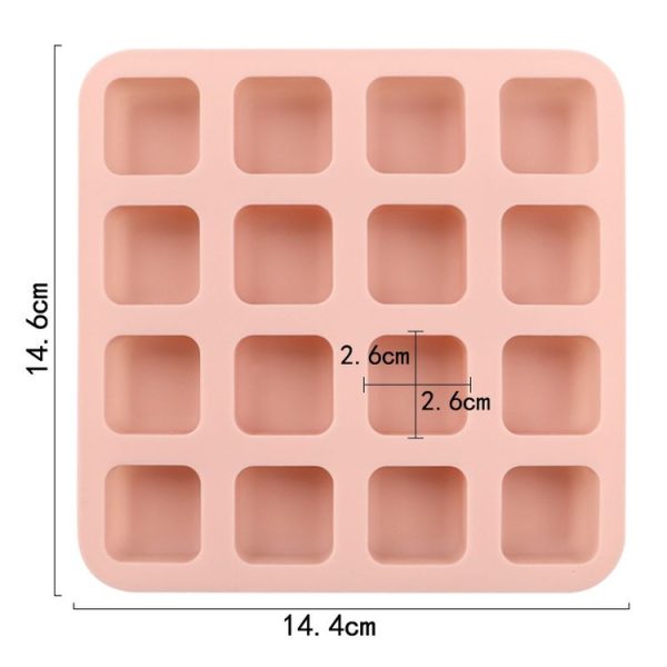 16 Grids Cake Frozen Nornea Cake Mold Baking Tool (Pink) - Image 4