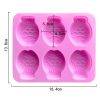 6 Grids Little Fish Shape Silicone Cake Mould Handmade Soap Mould (Pink) - Image 4