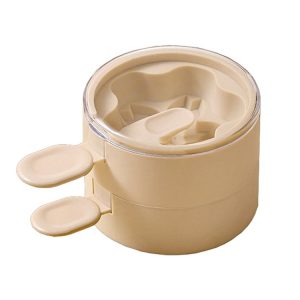 Homemade Dual Layer Ice Cream Mould Summer DIY Frozen Silicone Ice Box (Apricot Color)