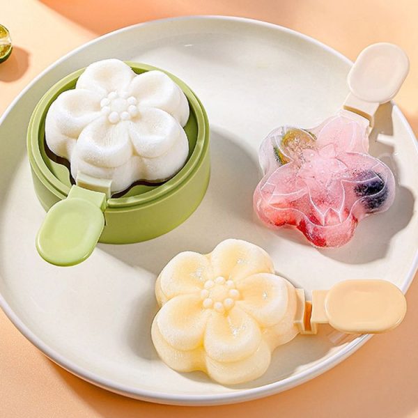Homemade Dual Layer Ice Cream Mould Summer DIY Frozen Silicone Ice Box (Apricot Color) - Image 11