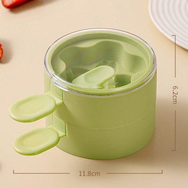 Homemade Dual Layer Ice Cream Mould Summer DIY Frozen Silicone Ice Box (Apricot Color) - Image 3