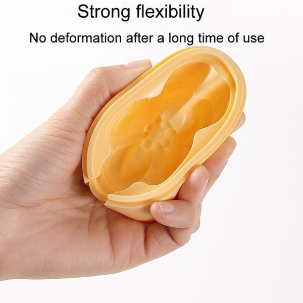 Homemade Dual Layer Ice Cream Mould Summer DIY Frozen Silicone Ice Box (Apricot Color) - Image 4