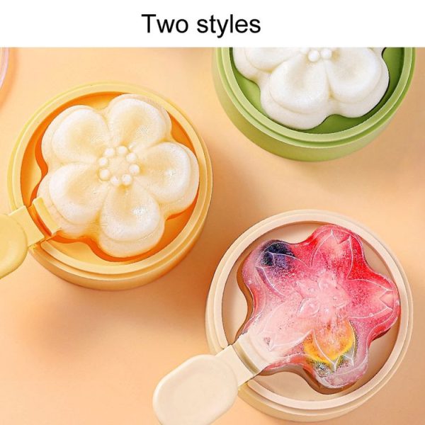 Homemade Dual Layer Ice Cream Mould Summer DIY Frozen Silicone Ice Box (Apricot Color) - Image 6