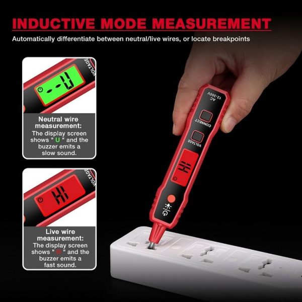 HABOTEST LCD Digital Display Sound Light Alarm High Sensitivity Test Pen (HT89A) - Image 5