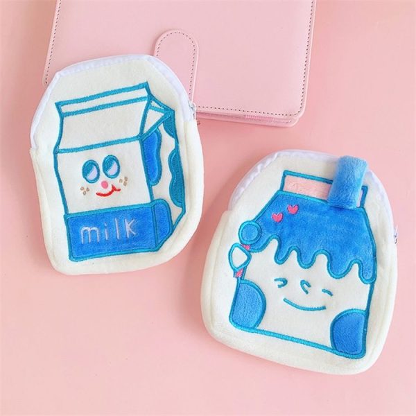 Cute Breakfast Cartoon Wallet Coin Lipstick Data Cable Storage Bag Purse, Style: Fries - Image 3