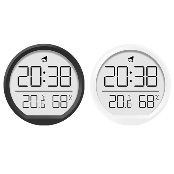 Slim Magnetic Thermometer And Hygrometer Clock Home Wall-Mounted Electronic Clock (White) - Image 2