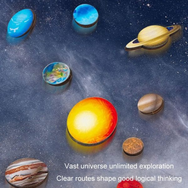 Children Universe Planet Cognition Puzzle Matching Board Early Learning Educational Toy, Style: Solar System - Image 10