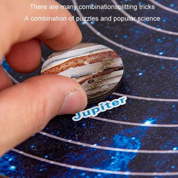 Children Universe Planet Cognition Puzzle Matching Board Early Learning Educational Toy, Style: Solar System - Image 11