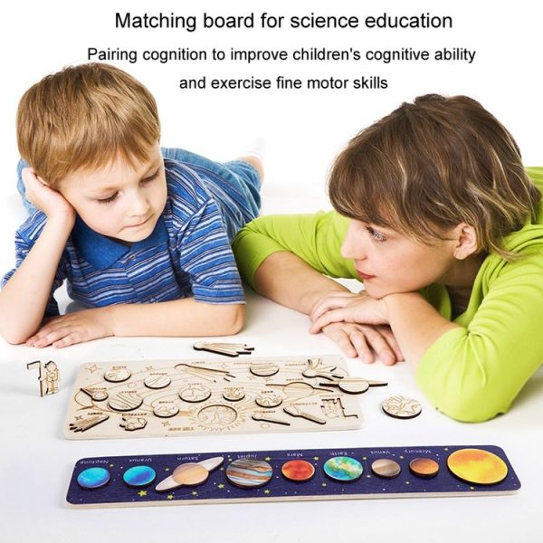 Children Universe Planet Cognition Puzzle Matching Board Early Learning Educational Toy, Style: Solar System - Image 12