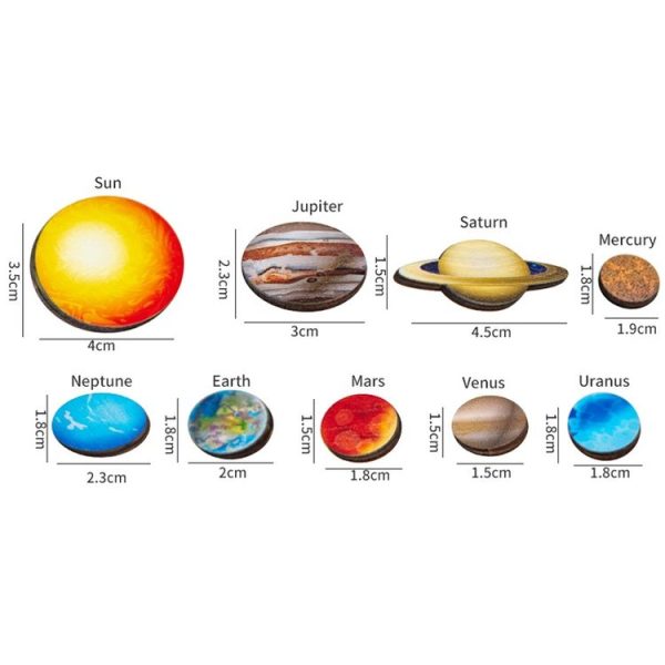 Children Universe Planet Cognition Puzzle Matching Board Early Learning Educational Toy, Style: Solar System - Image 4