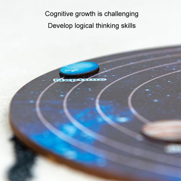 Children Universe Planet Cognition Puzzle Matching Board Early Learning Educational Toy, Style: Solar System - Image 6