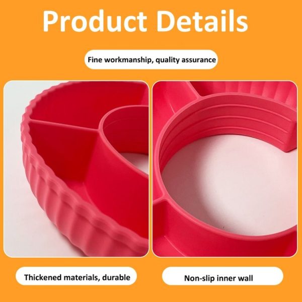 Stanley Quencher 40oz Tumbler With Handle Snack Tray Silicone Reusable Snack Container (Orange) - Image 8