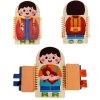 Children Wooden Multi-layer Practice Dressing Board Montessori Early Learning Educational Toy (Girl Model) - Image 2