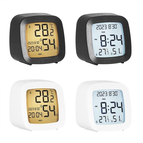 Multifunctional Temperature and Humidity LCD Clock Home Bedside Alarm Clock (2306 White) - Image 2