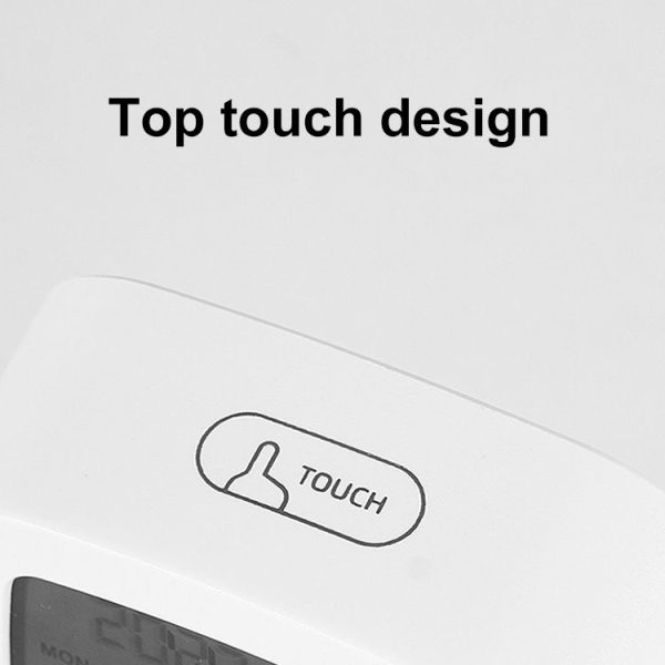 Multifunctional Temperature and Humidity LCD Clock Home Bedside Alarm Clock (2306 White) - Image 7