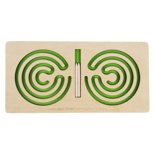 Left And Right Brain Motion Training Maze Toy Children Thinking Enlightenment Puzzle Teaching Aids (Green)