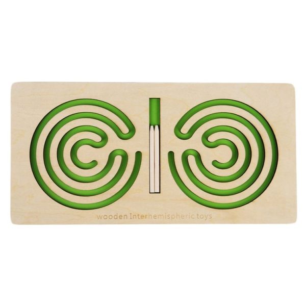 Left And Right Brain Motion Training Maze Toy Children Thinking Enlightenment Puzzle Teaching Aids (Green)