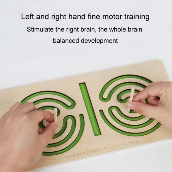 Left And Right Brain Motion Training Maze Toy Children Thinking Enlightenment Puzzle Teaching Aids (Green) - Image 5