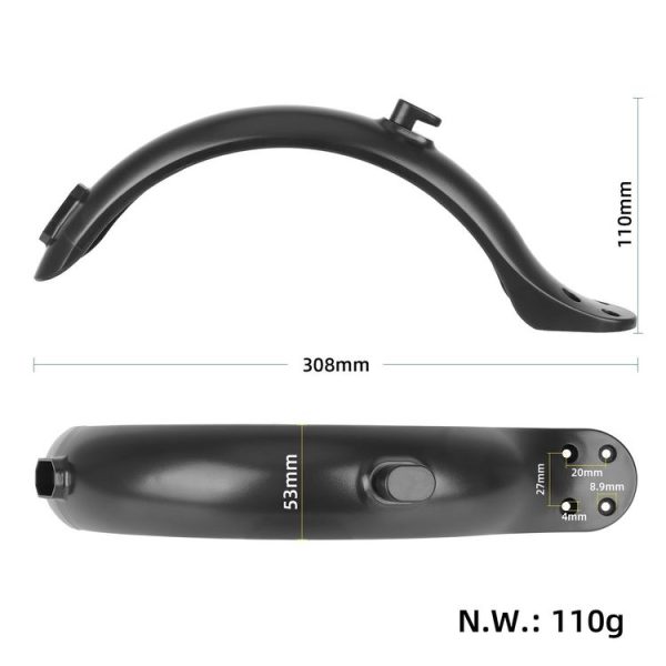 Xiaomi M365 / 1S / PRO Scooter Accessories Plastic Rear Fender 4 Hole Rear Fenders 8.5 inch Fender, Specification: Single Fender - Image 3