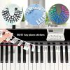 Silicone Piano Notes Guide Removable Piano Keyboard, Spec: 88 Keys White Bottom Black Text - Image 2
