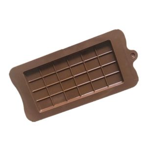 Full Plate Silicone Chocolate Block Mould High Temperature Resistant Baking DIY Mold (Chocolate Color)