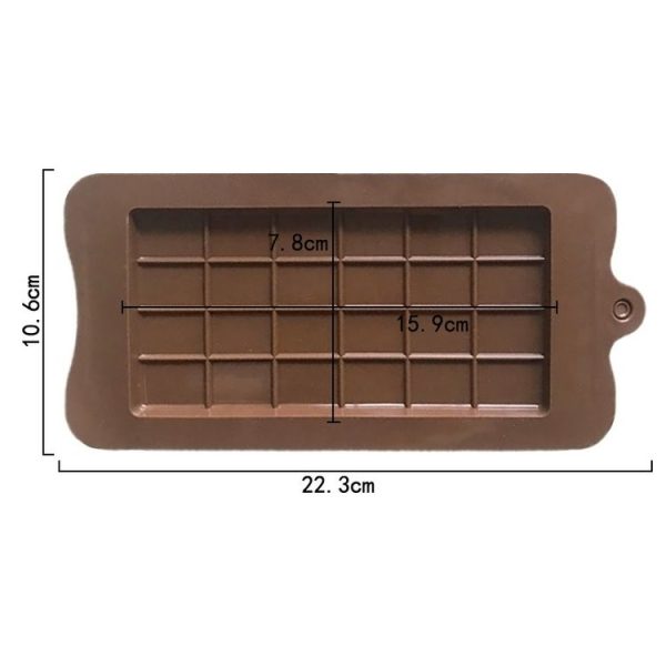 Full Plate Silicone Chocolate Block Mould High Temperature Resistant Baking DIY Mold (Chocolate Color) - Image 3