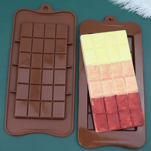 Full Plate Silicone Chocolate Block Mould High Temperature Resistant Baking DIY Mold (Chocolate Color) - Image 5