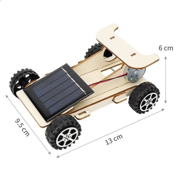 Solar Car DIY Wooden Assembly Children Educational Toy Science Technology Creator Work - Image 3